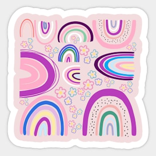 rainbow print pattern Sticker